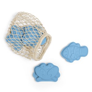 4 moules à sable en silicone bleu clair