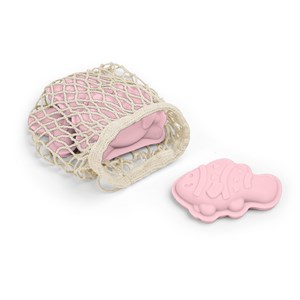 4 moules à sable en silicone rose clair