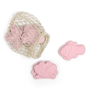 4 moules à sable en silicone rose clair