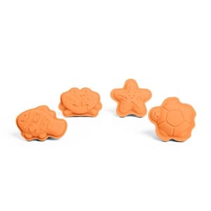 4 moules à sable en silicone orange