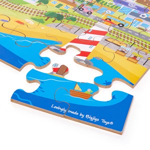 Puzzle de sol de la ville de transport