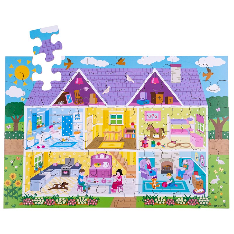 Bigjigs Toys - Puzzle de sol pour maison de poupées