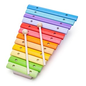 Xylophone snazzy en bois pour enfants