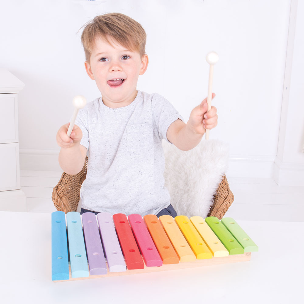ESTINK Xylophone pour enfants Bois Xylophone multicolore bébé