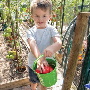 Seau de jardinage vert pour enfants