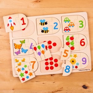 Puzzle d'images et de chiffres