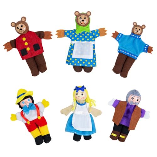 Bigjigs Toys - 6 marionnettes à doigts boucle d'or
