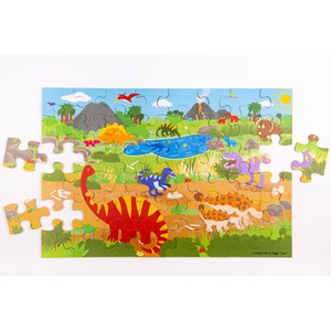 Puzzle de sol l'aube du dinosaure