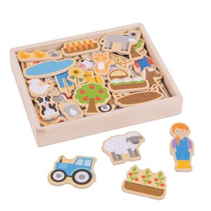 Aimants de ferme en bois