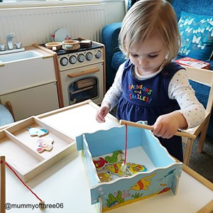 Jeu de pêche magnétique avec base