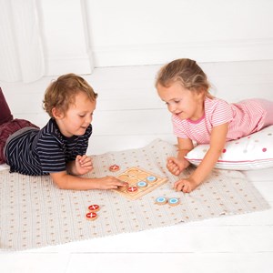 Jeu de morpion et de croix en bois