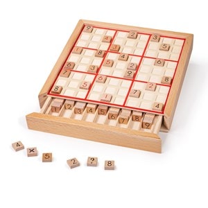 Jeu de sudoku en bois