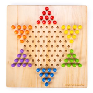 Jeu de dames chinoises en bois