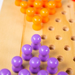 Jeu de dames chinoises en bois