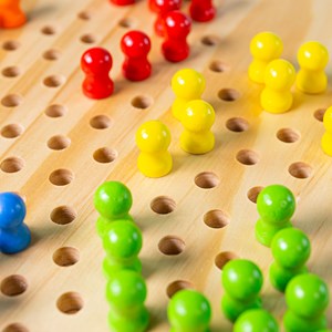 Jeu de dames chinoises en bois