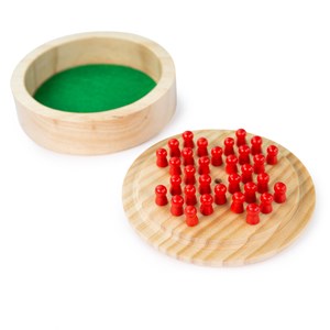 Mini jeu de solitaire en bois