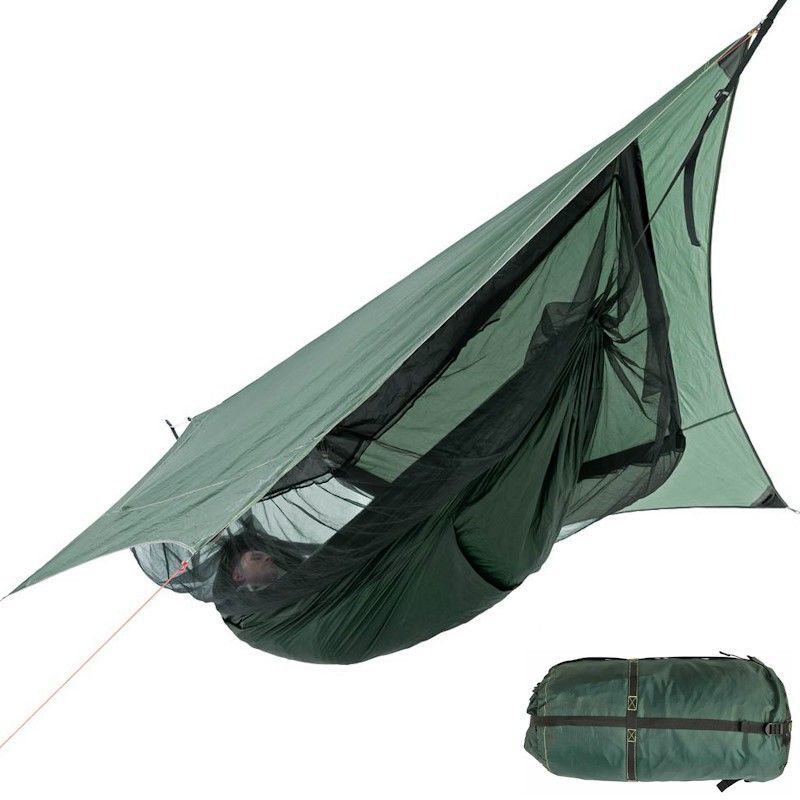 Hamac WintMing 3 En 1 Avec Moustiquaire Et Housse Pluie - Camouflage - Camping