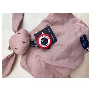 Perlipoppette doudou lapin rose