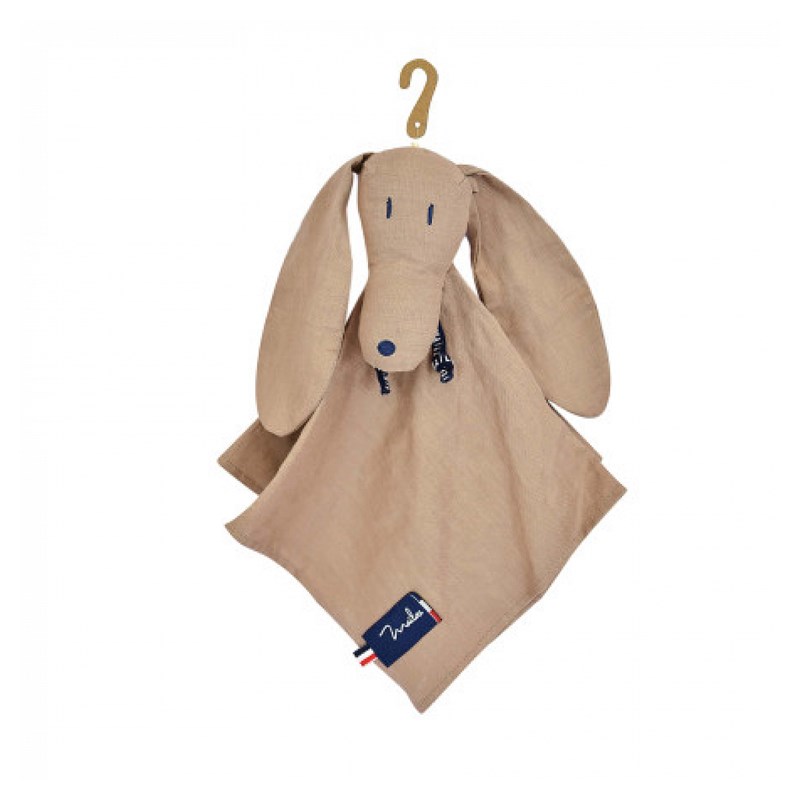 Maïlou Tradition - Perlipopette doudou chien taupe ma0180