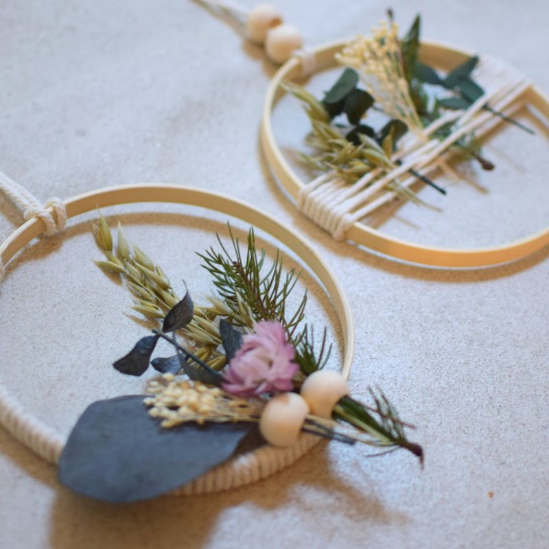 Cercles fleuris à créer- kit diy