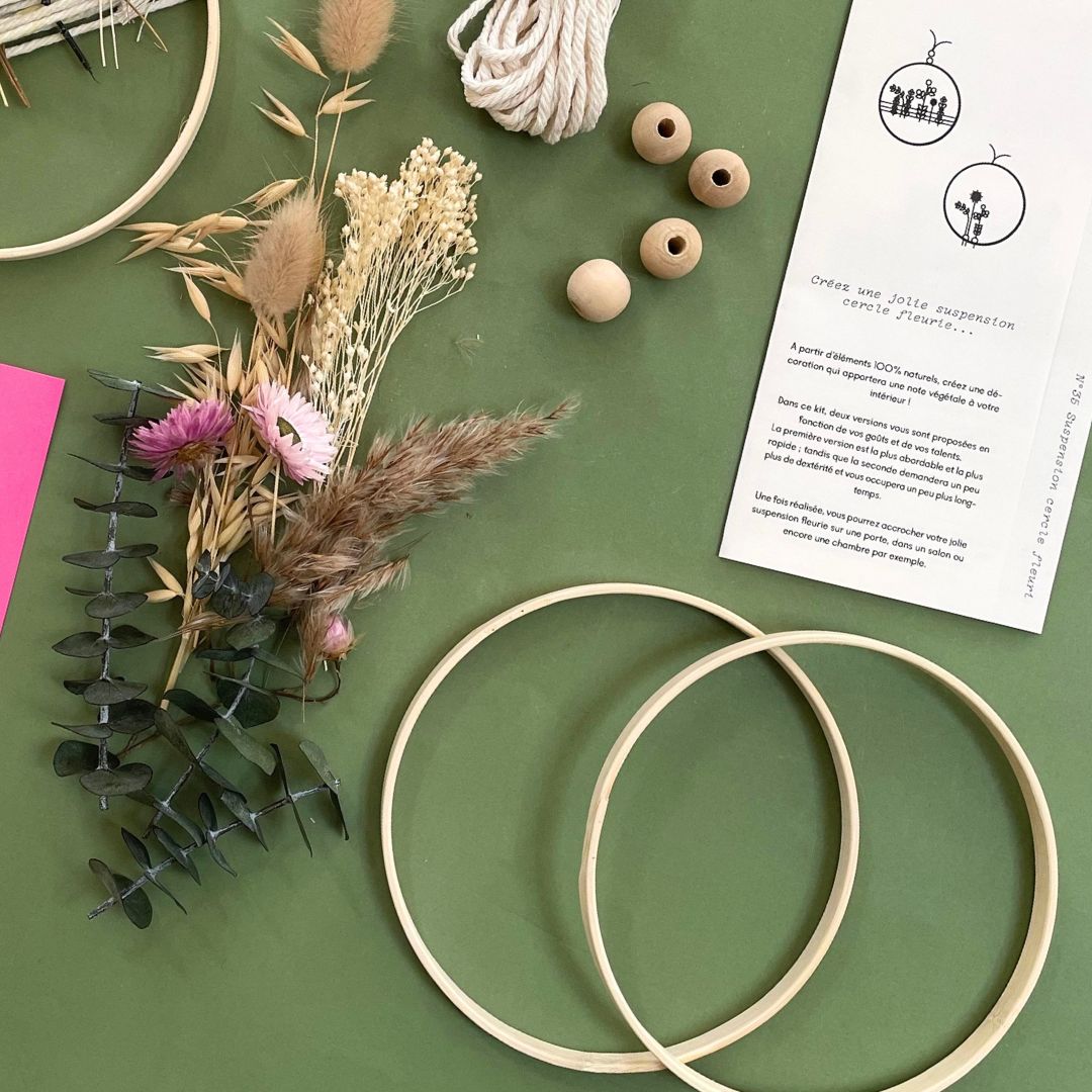 Kit diy n°35- cercles fleuris | Nature & Découvertes