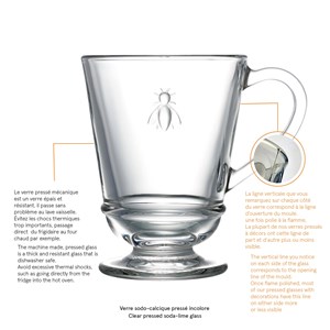 Lot de 6 mugs, abeille