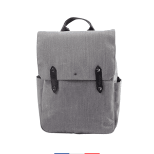 Sac à dos français écoresponsable gris