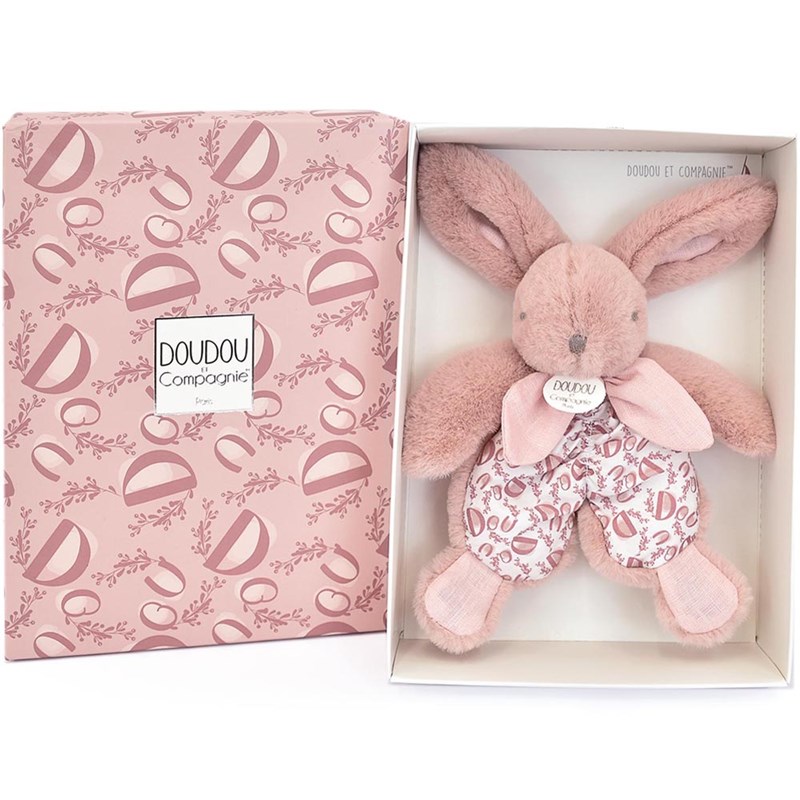 Doudou lapin rose 18 cm (Mù) - Image 1