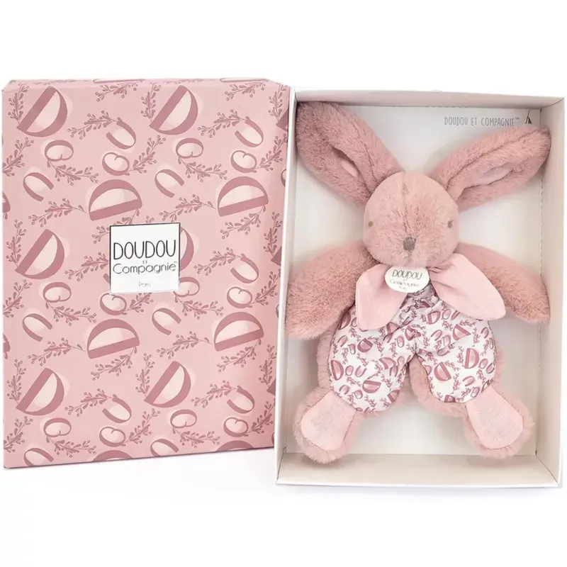 Doudou lapin rose 18 cm (Mù) - Image 1