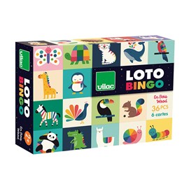 Loto en bois animaux arc-en-ciel