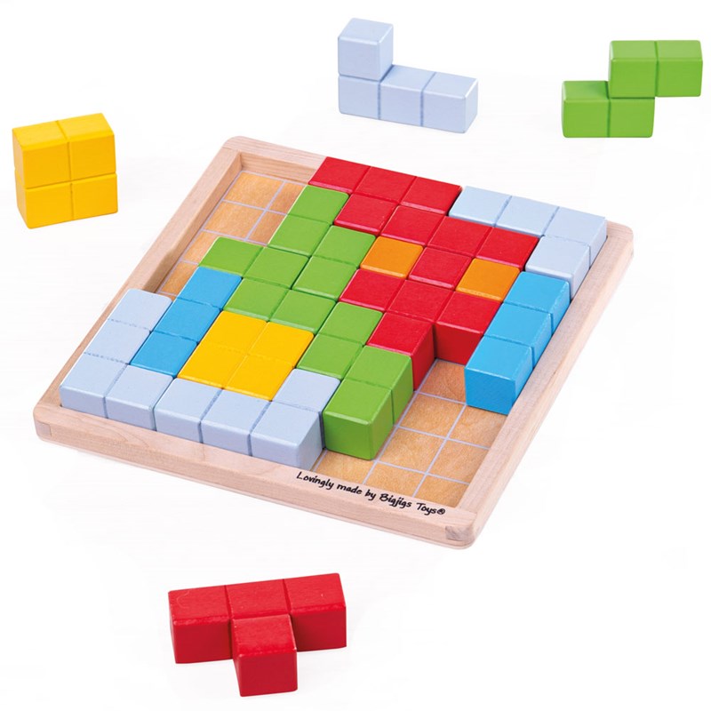 Bigjigs Toys - Jeu de puzzle de blocs de motifs