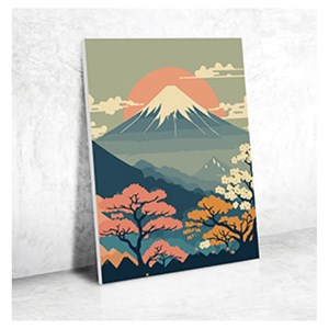 Peinture au numero 30x40cm mont fuji
