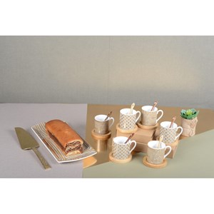 Tasses et sous tasses cancún - lot de 6