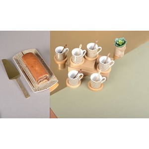 Tasses et sous tasses cancún - lot de 6