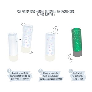Bouteille sensorielle phosphorescente - accompagner le sommeil des petits