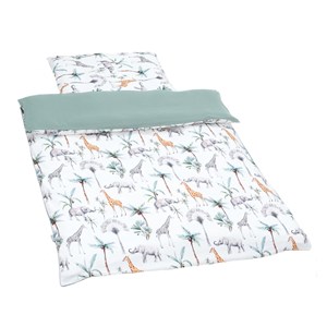 Ensemble couette oreiller enfant safari