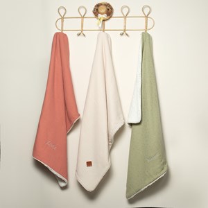 Couverture gaze coton sherpa jeanne