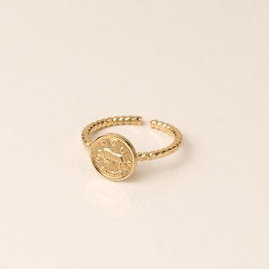 Bague réglable astro doré  - taureau