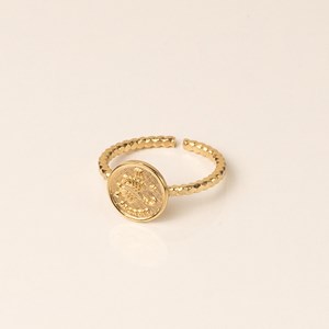 Bague réglable astro doré  - scorpion