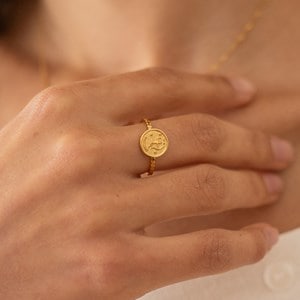 Bague réglable astro doré  - sagittaire