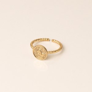 Bague réglable astro doré  - capricorne