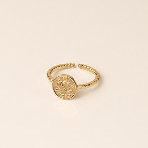 Bague réglable astro doré  - verseau