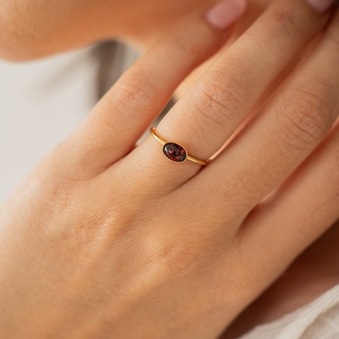 Bague ajustable plaqué or sertie de zircon - Bague femme or – Elise et moi