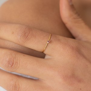 Duo de bagues réglables dorées - rose