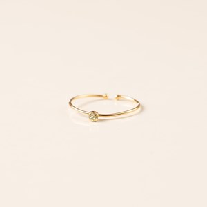 Duo de bagues réglables dorées - vert