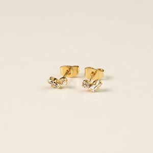 Clous mini à strass blancs