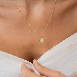 Collier signe astro doré - bélier