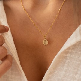 Collier signe astro doré  - gémeaux