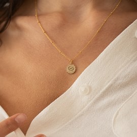 Collier signe astro doré  - cancer