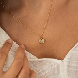 Collier signe astro doré  - sagittaire